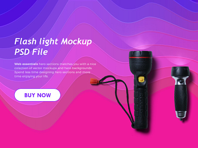 Flashlight mockup PSD