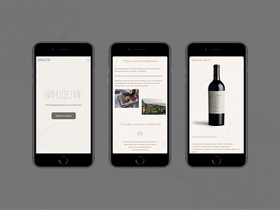 Mobile version of the Winery Website concept design mobile ui ux website