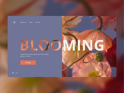 Flower Shop Design Concept concept design firstpage flowershop ui ux website