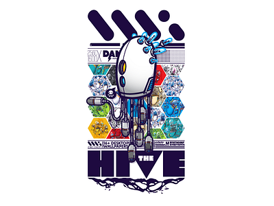 The Hive - Preview hive mechanical robot vector wallpack