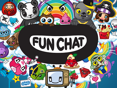 Funchat Round 2 ap branding character chat design illustration ipad iphone mascot mobile vector