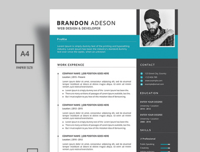 Resume/ CV Design. resume