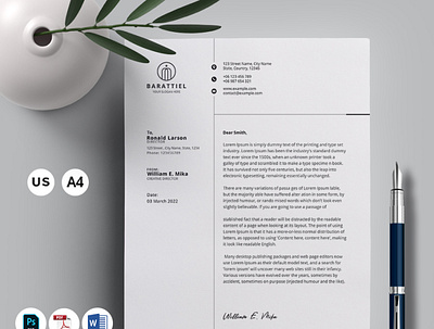 Minimal Letterhead Design professional