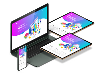 Responsive Web Screen Design | Landing Page Design finevector home page design landing page ui landingpage responsive web design ui designer ui somraat website design