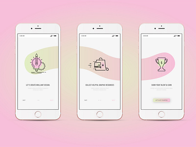 Onboarding UI Design for mobile