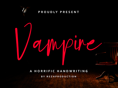 Vampire Handwriting Script Modern Font branding design font awesome font design font family handlettering handwriting fonts illustration logo modern fonts popular font script font script lettering typography ui ux web