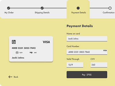 DailyUI 002 : credit card checkout form ui uiux ux web