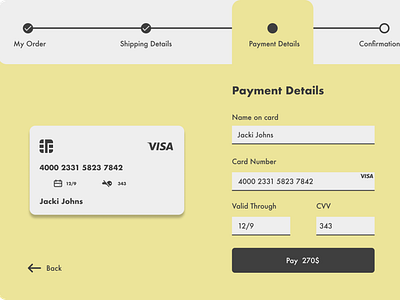 DailyUI 002 :  credit card checkout form