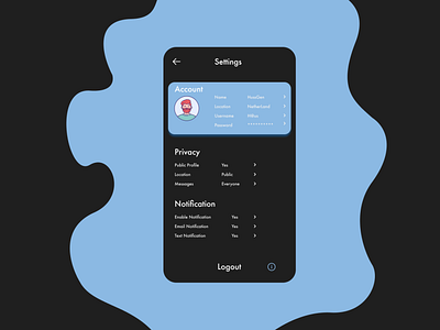 DailyUI 007 : Settings