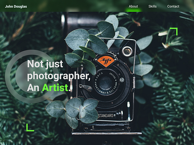 Photographer Home page