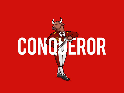 The Bull Matador character design branding bull design elegant fighter flat illustration logo matador spain typography vector