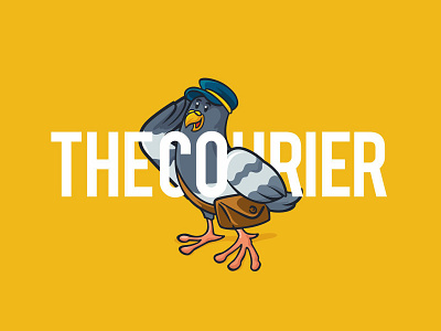 The Pigeon Courier Character bird branding character courier deliver delivery design dribbble flat illustration logo mascot pigeon post typography ui vector