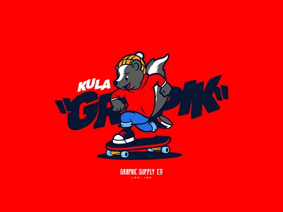 SKUNK S8 character design branding design dribbble flat illustration logo sk8 sk8r skateboard skunk typography urban vector