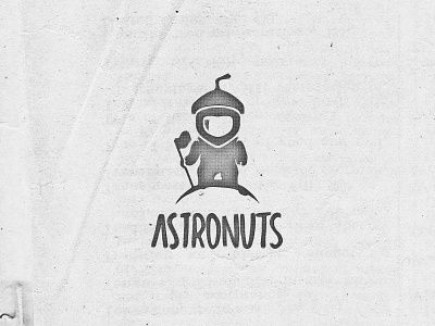 ASTRONUST (Astronaut + Nuts) mixed logo design concept