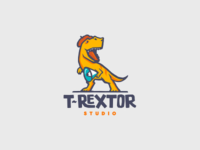 T-REXTOR (T-rex + Director) mixed logo design concept branding cinema design dino dinosaur director dribbble film filmmaker illustration script studio trex typography vector writer