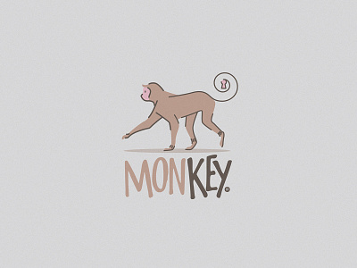 Monkey (Mon + Key) mixed logo design concept