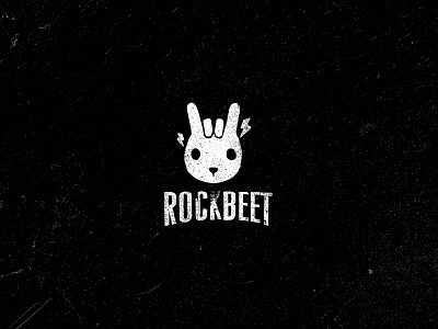 ROCKBEET (Rock + rabbeet) mixed logo design concept abstract branding design dribbble edgy heavy illustration logo metal music punk rabbit rock typography vector