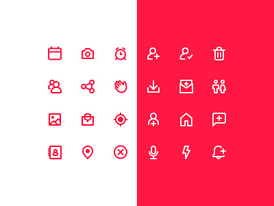 Icon set social app