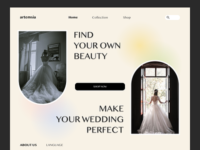 LANDING PAGE_wedding collection 003 branding dailyui figma ui ux webpage website wedding