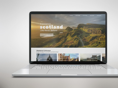Landing page for Scotland Tourism dailyui dailyuichallenge uidesign