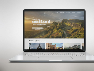 Landing page for Scotland Tourism