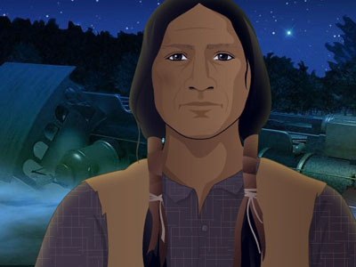Porcupine, Cheyenne Warrior character game illustration indian native porcupine vector warrior