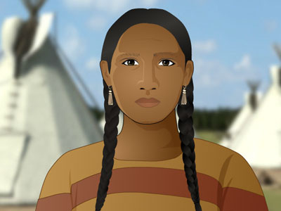 Callingbird character game illustration indian native vector