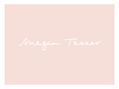 Megan Tesser logo branding identity lettering logo soft