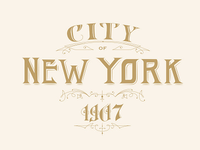 Lettering New York 1907