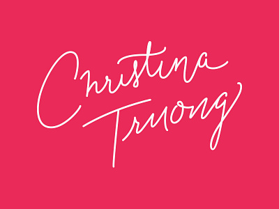 Christina Truong hand lettered lettering logo script