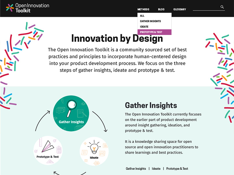Website for Open Innovation Toolkit website