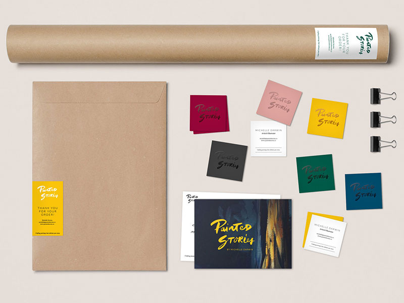 Painted Stories Branding craft identity brand stationary branding
