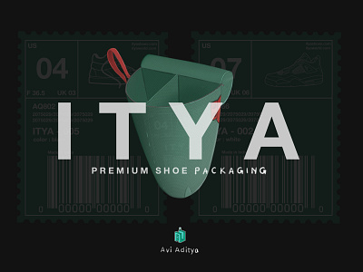 ITYA ( shoe packaging design) bags branding design graphic design packaging shoe shoe packaging sketch