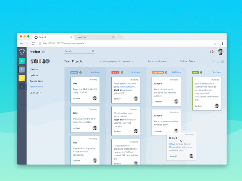 Agile Enterprise Dashboard - Projects by Alex Wood on Dribbble