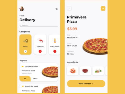 Food Ordering app UI design app design designer figma food logo ui ux