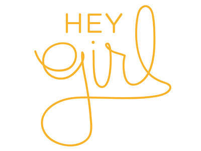 hey girl doodle hand lettering sketch typography