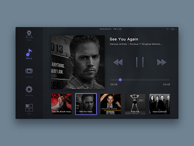 Car Player car dashboard interface player ui ux