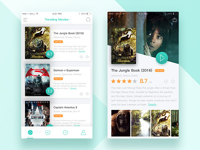 Movie Application app film icons ios iphone mobile movie ui