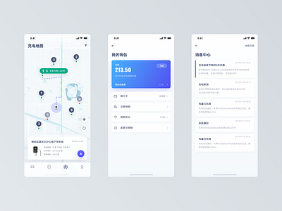 Charging maps and wallet