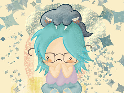anxiety effects cartoon character design design doodleart icon illustration kawaii kawaii art