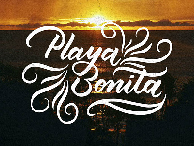 Playa Bonita calligraphy handlettering handtype lettering logo logotype type