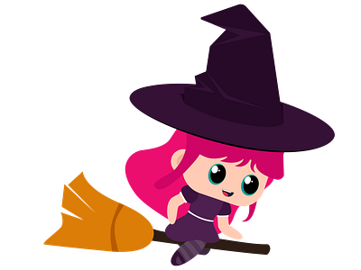 Colorina Dribbble Charms Playoff colorina girl illustration iphonesticker stickermule vector witch