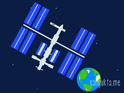 ISS earth illustration iss space space station stars vector