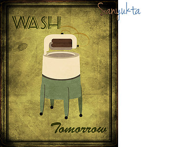 Laundry Room Home Decor illustrator laundry poster retro vector wash