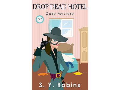 Drop Dead Hotel - Kindle E-Book Cover cover page detective ebook female illustration kindle cover suspense vector