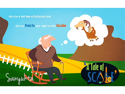 A Tale of Scale Book Illustration book fiction goat grandpa illustration kindle sizes stars stories sun