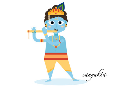 Krishna festival govinda illustration india krishna sanyukta