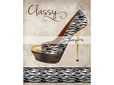 Classy Heels classy heels illustration poster print