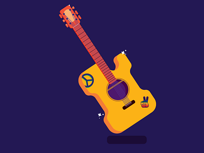 My Guitar design flat desig guitar illustration music vector