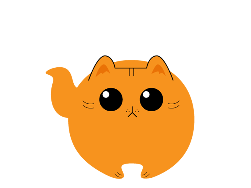 Puurrrr! animation cat design feline flat flat design flat animation gif gif animated hearts illustration purr